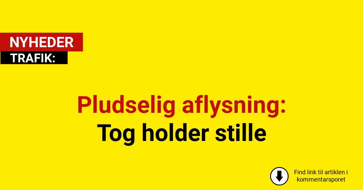 Pludselig aflysning: Tog holder stille