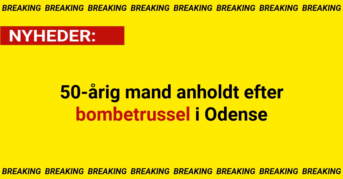 50-årig mand anholdt efter bombetrussel i Odense