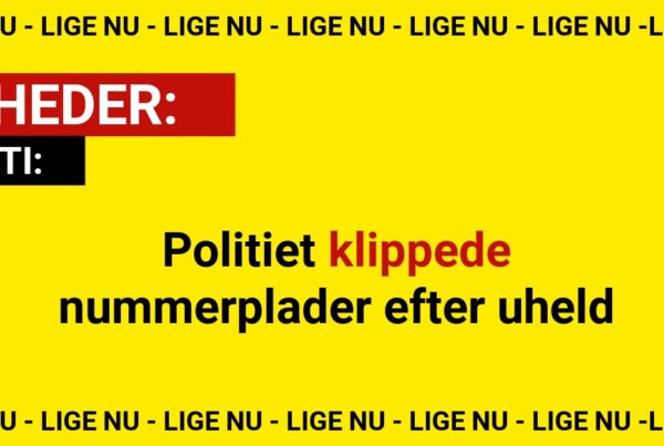 Politiet klippede nummerplader efter uheld