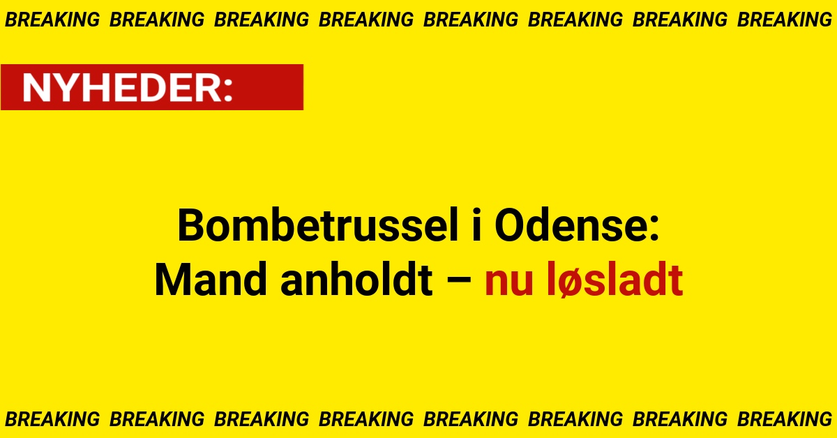 Bombetrussel i Odense: Mand anholdt – nu løsladt