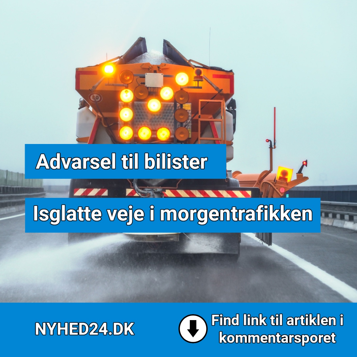 Pas på her til morgen! Veje flere steder i Danmark er spejlglatte