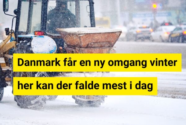 Nu rammer sneen igen – her kan der falde mest i dag