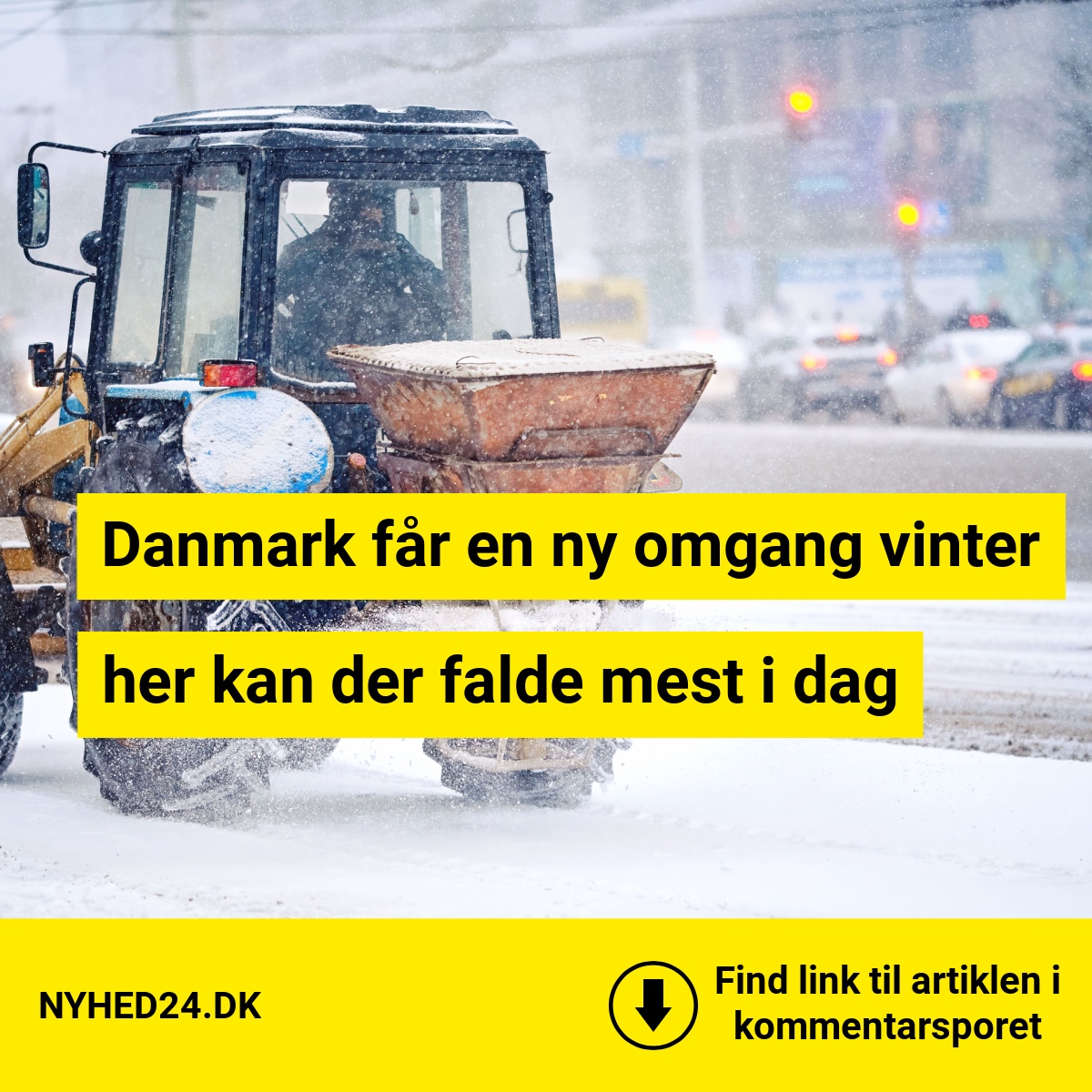 Nu rammer sneen igen – her kan der falde mest i dag