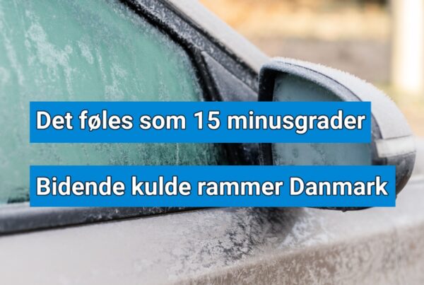 Bidende kulde rammer Danmark – føles som op til 15 minusgrader