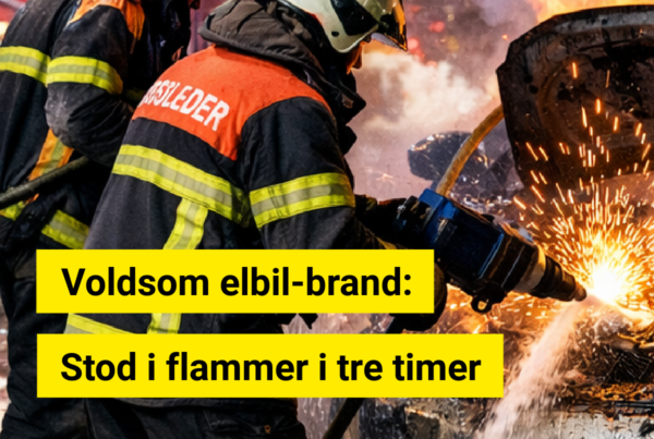 Voldsom elbil-brand: Stod i flammer i tre timer