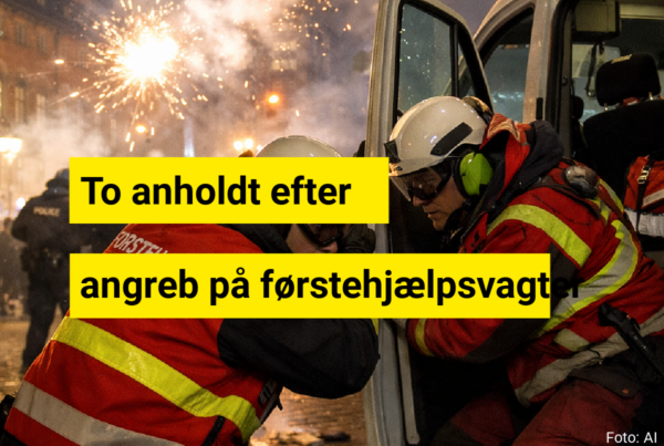 Førstehjælpsvagter beskudt med bomberør på Rådhuspladsen