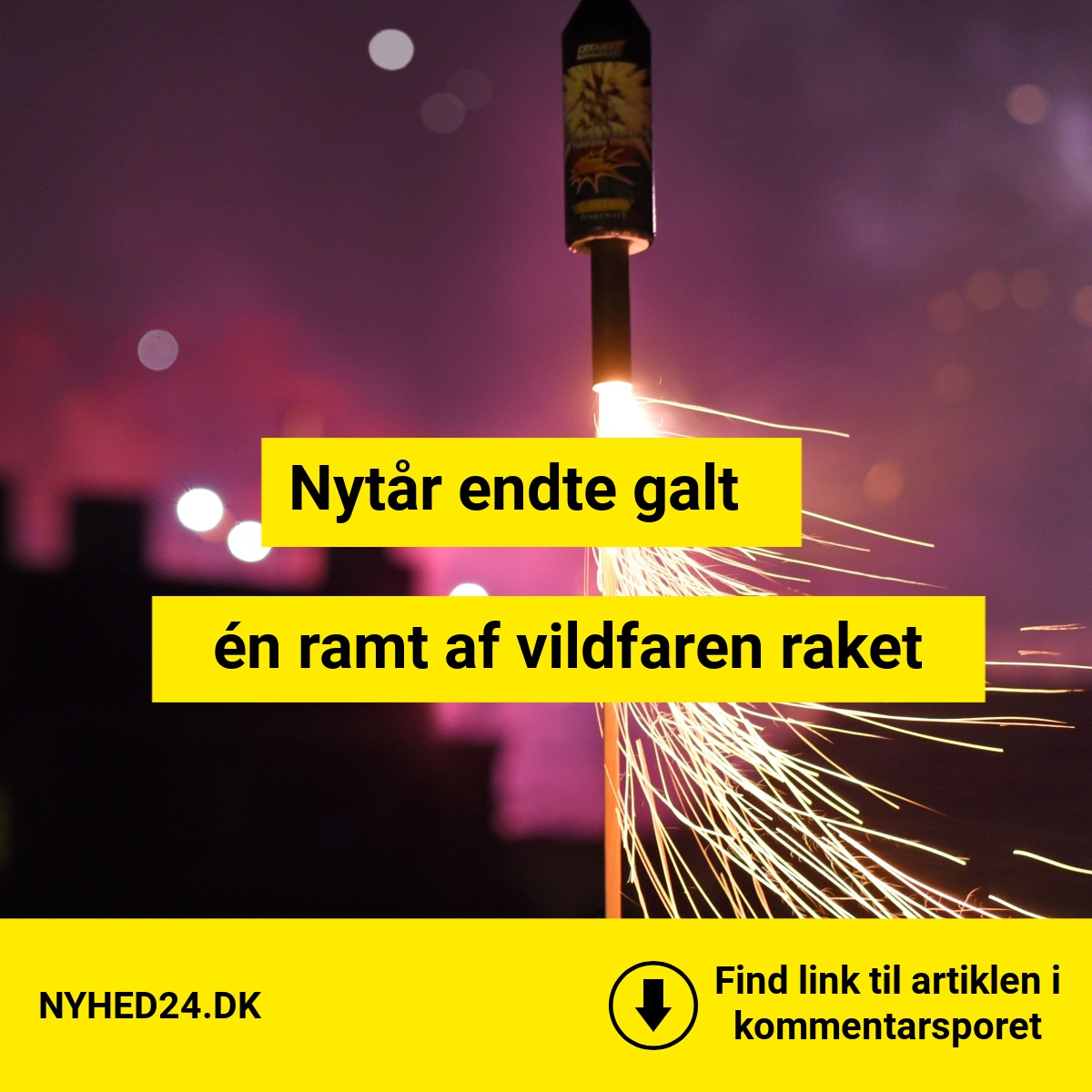 Alvorlige øjenskader nytårsaften – raket ramte mand i ansigtet