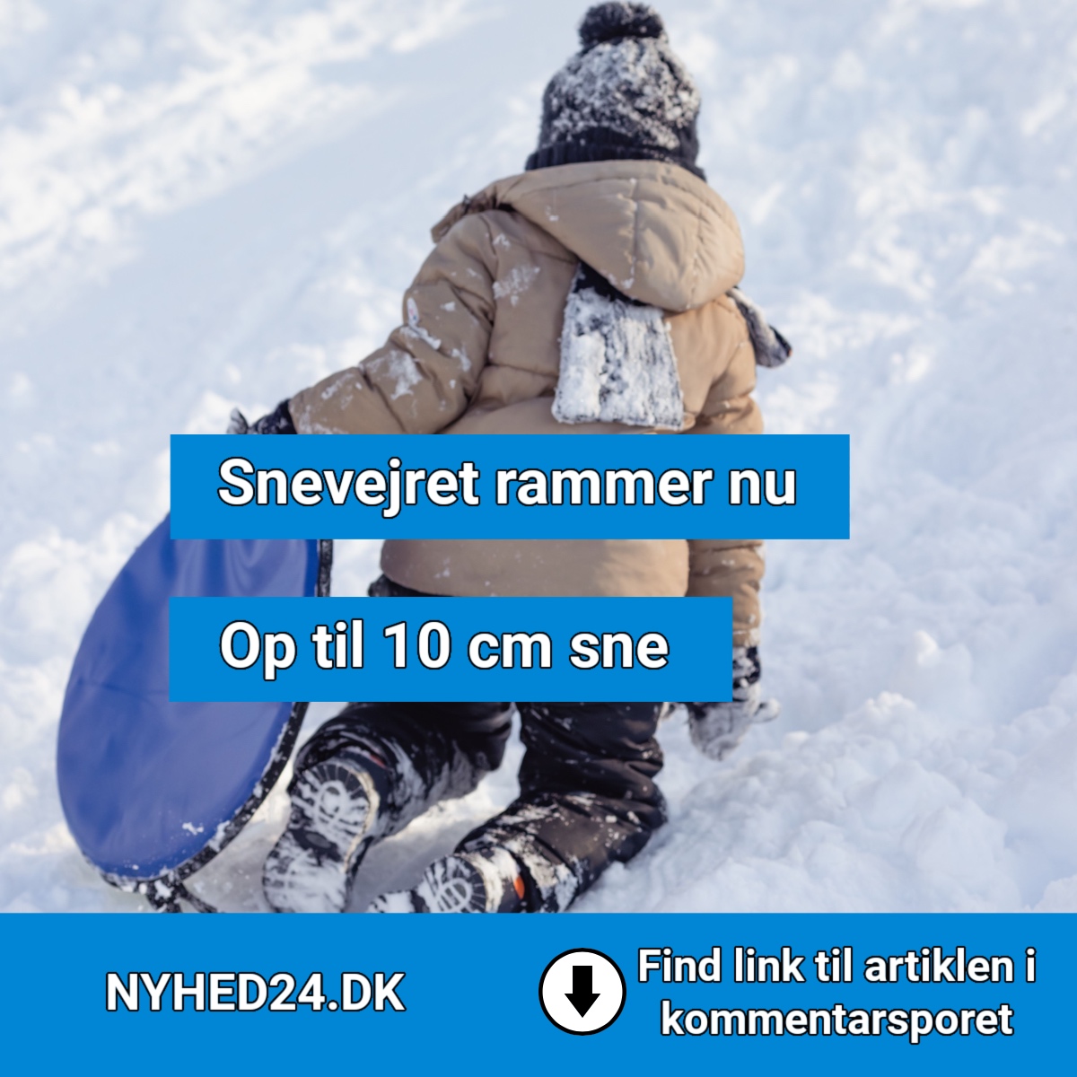 Op til 10 cm sne kan falde i dag