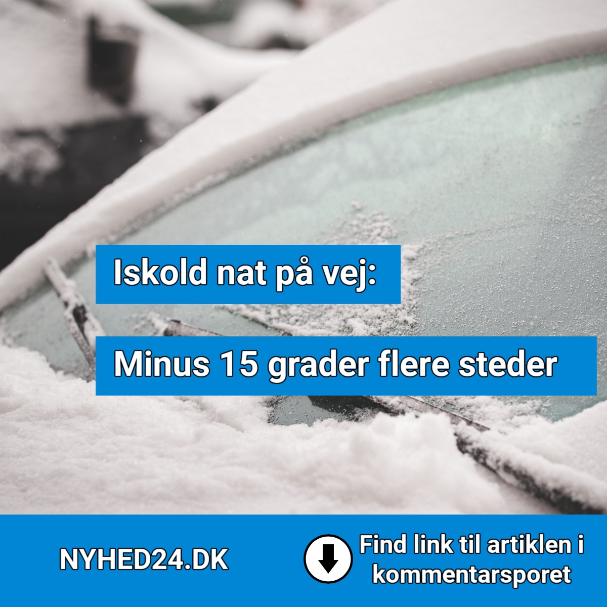 Vinterens koldeste nat rammer – op mod 15 graders frost