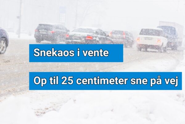 Vinteren slår til: Op til 25 centimeter sne på vej