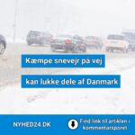 Meteorolog advarer: Op mod 30 cm sne kan ramme Danmark
