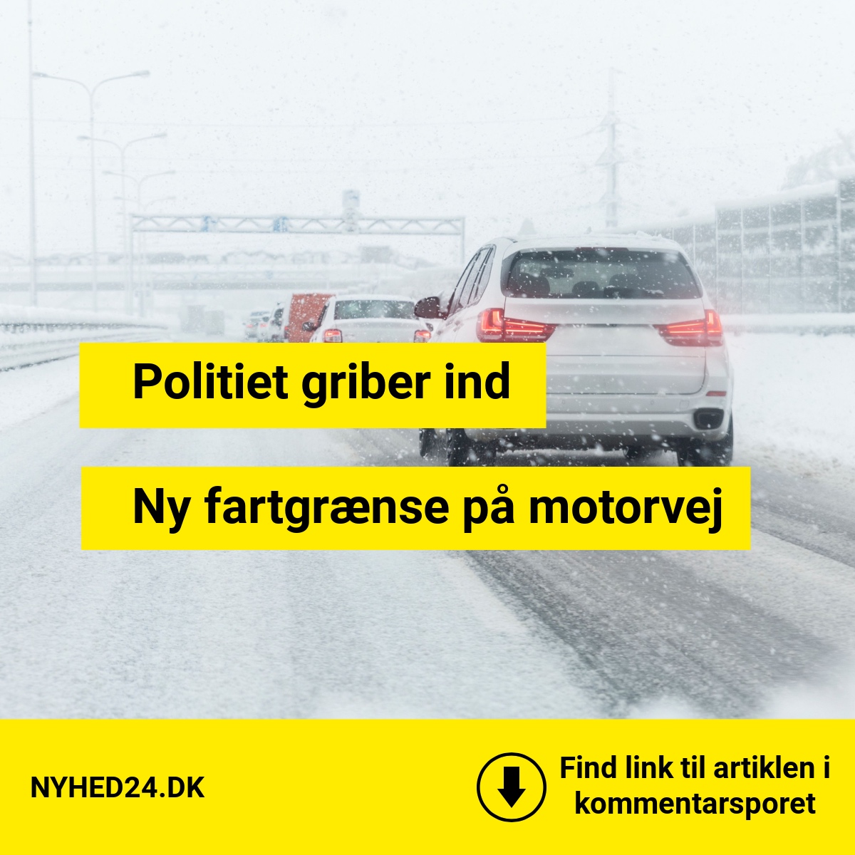 Politiet griber ind: Ny fartgrænse på motorvej