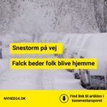 Falck beder folk blive hjemme: Snestorm på vej