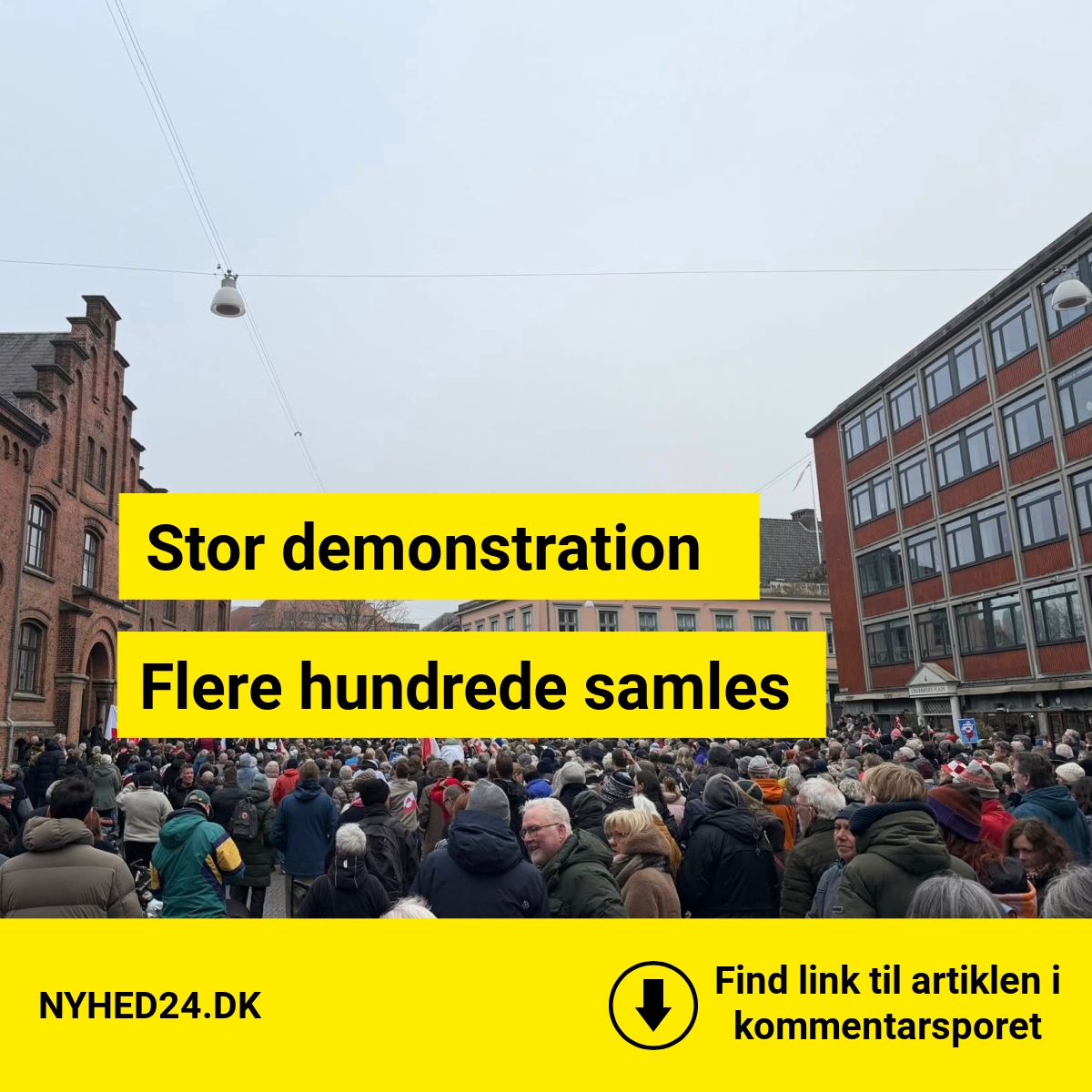 Grønland i centrum: Stor demonstration midt i Odense