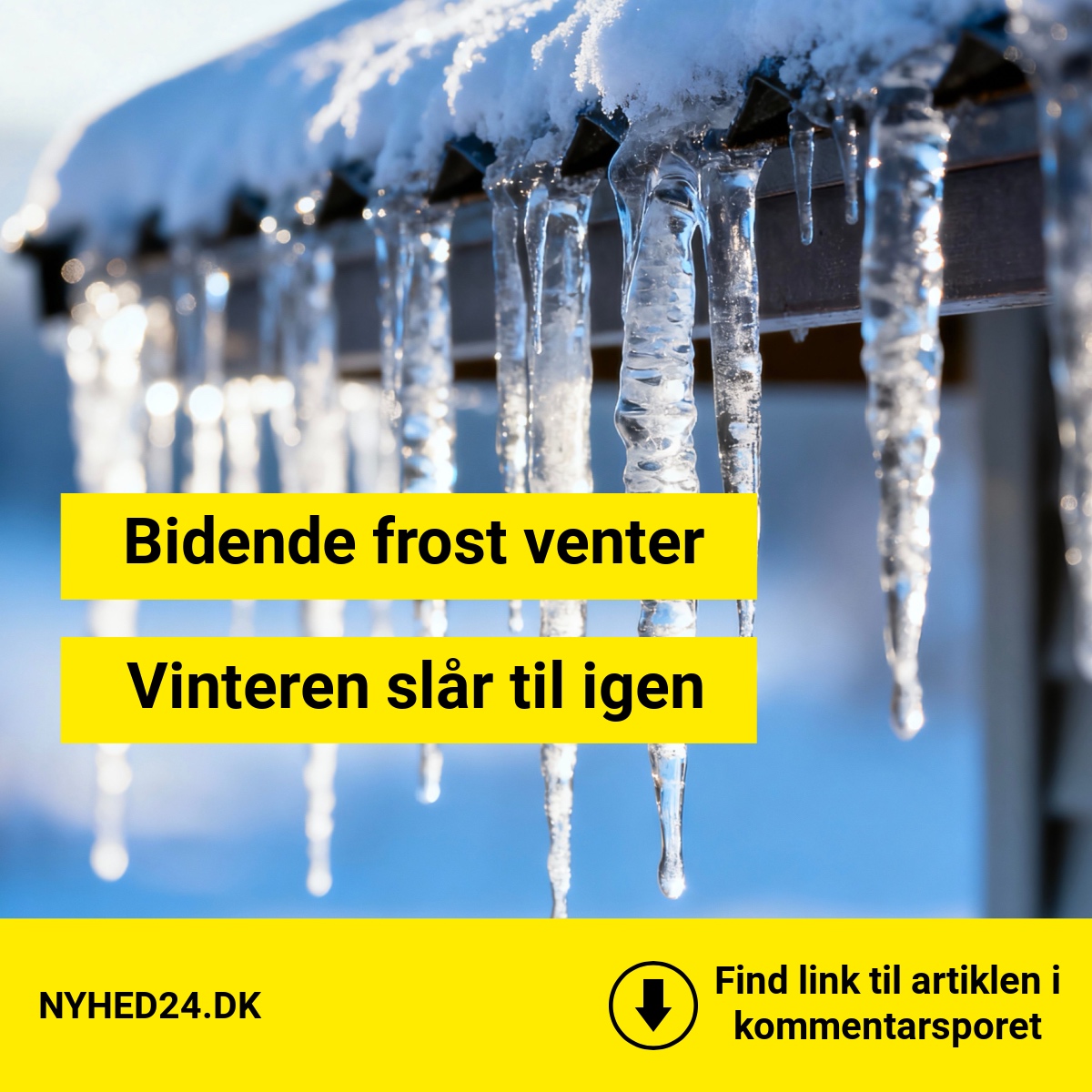 Iskold søndag rammer Danmark