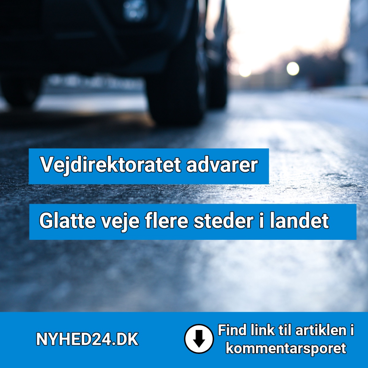 Pas på i trafikken: Glatte veje flere steder i landet