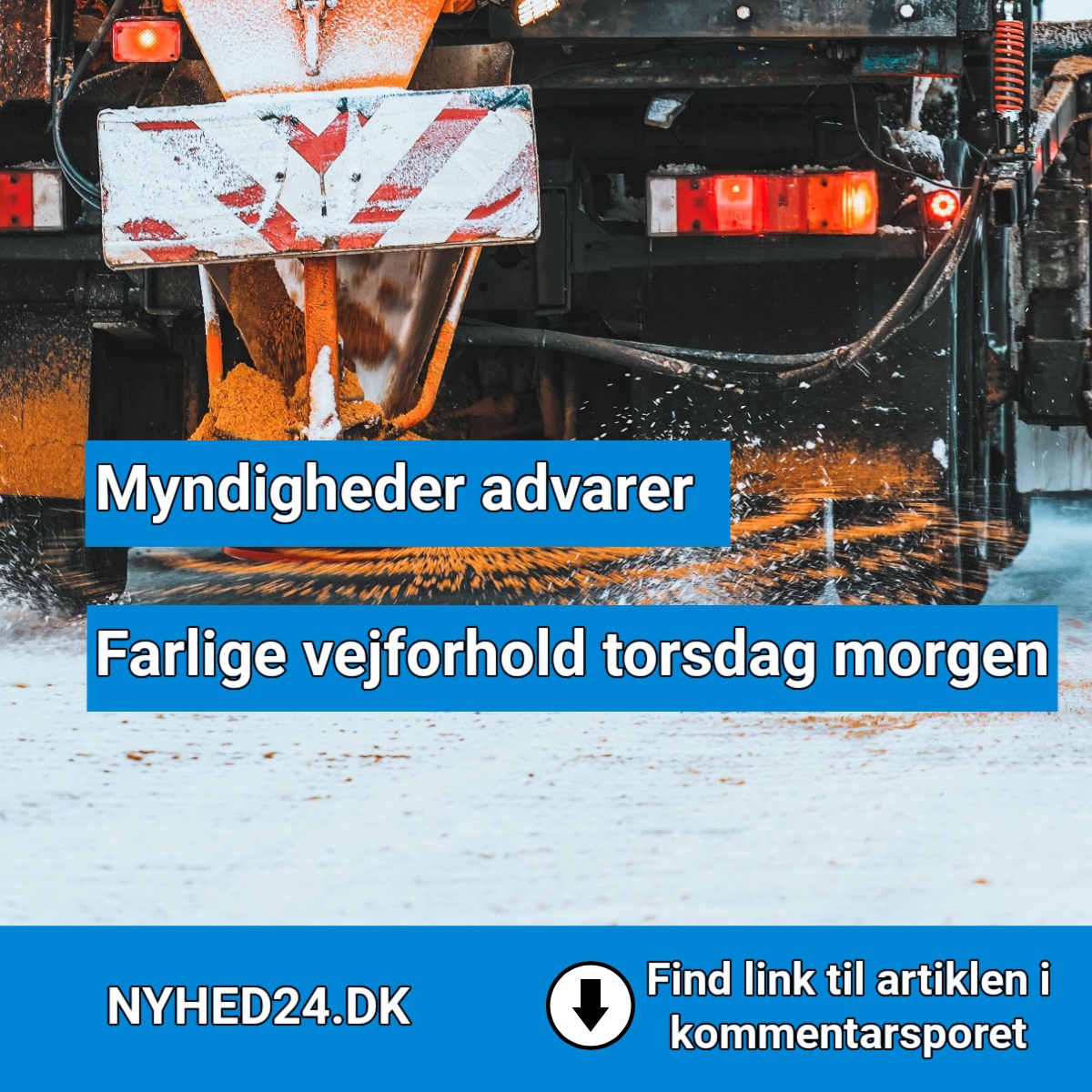 Sne og is skaber problemer på vejene flere steder