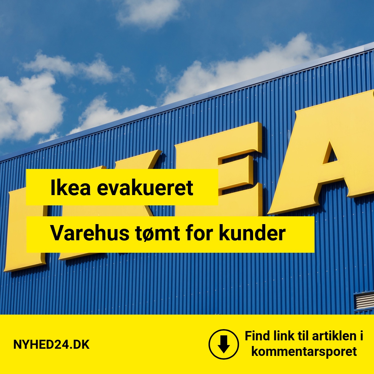 Evakuering i Ikea: Varehus tømt for kunder