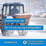 10–15 cm sne og kraftig blæst