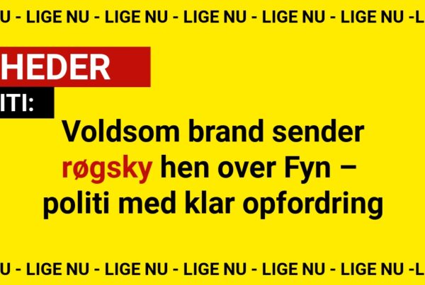 Voldsom brand sender røgsky hen over Fyn – politi med klar opfordring