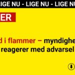 Gård i flammer – myndigheder reagerer med advarsel