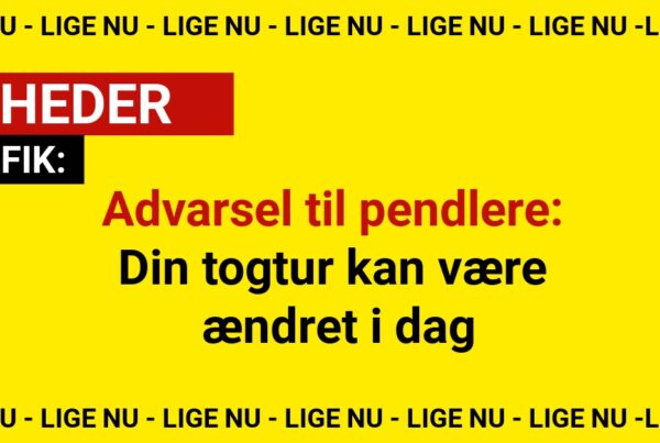 Advarsel til pendlere: Din togtur kan være ændret i dag