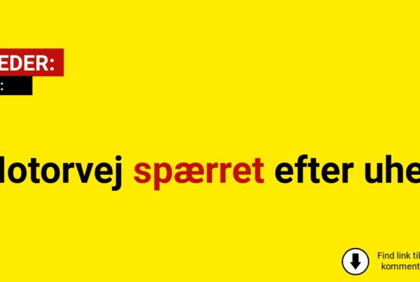 Motorvej spærret efter uheld