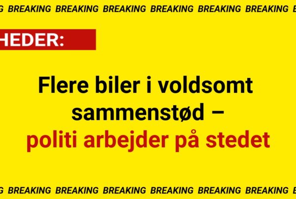 Flere biler i voldsomt sammenstød – politi arbejder på stedet