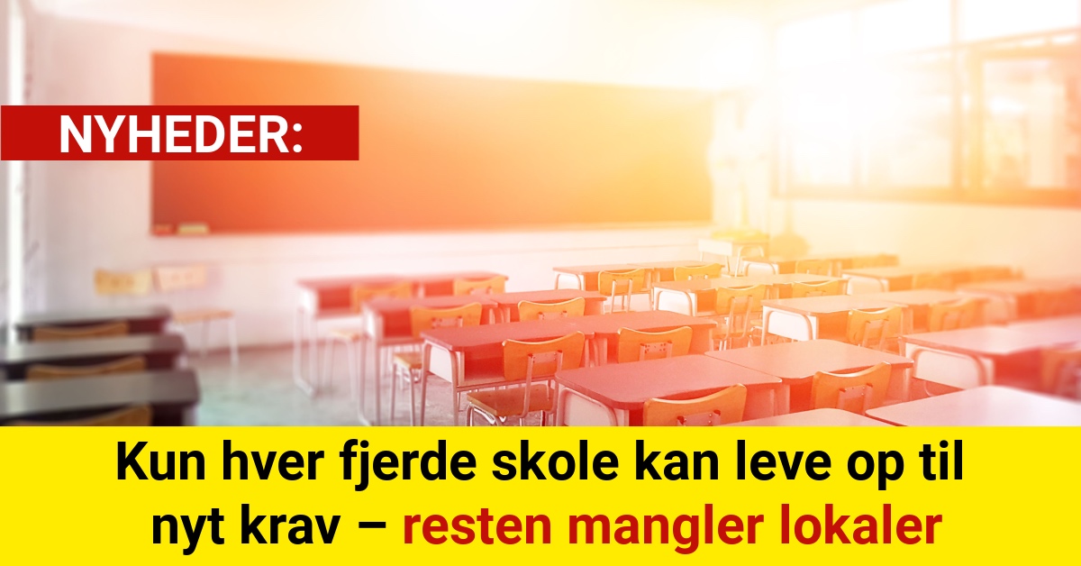 Kun hver fjerde skole kan leve op til nyt krav – resten mangler lokaler