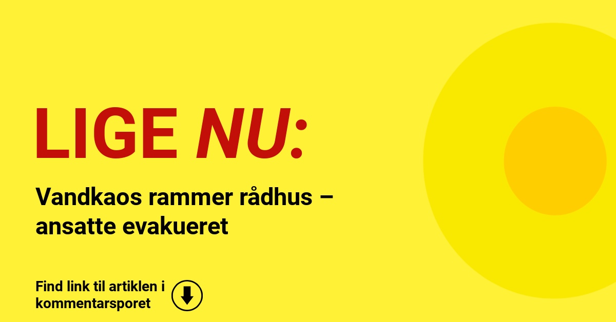 Vandkaos rammer rådhus – ansatte evakueret