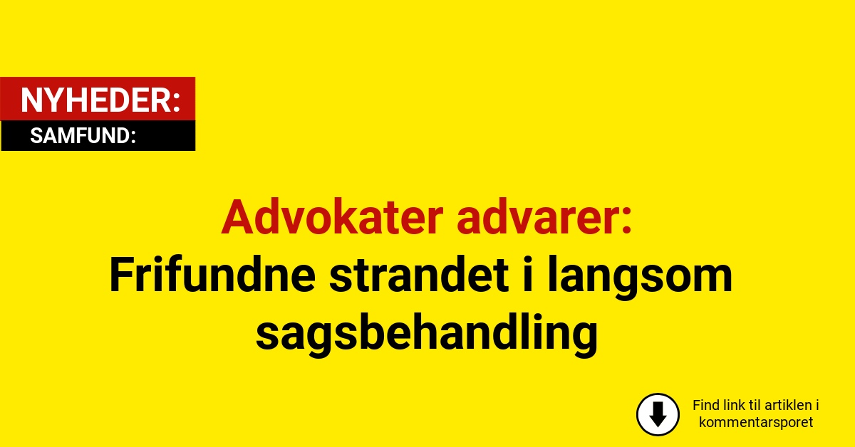 Advokater advarer: Frifundne strandet i langsom sagsbehandling