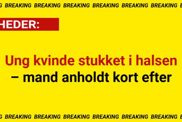 Ung kvinde stukket i halsen – mand anholdt kort efter