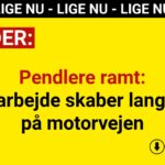 Pendlere ramt: Vejarbejde skaber lang kø på motorvejen