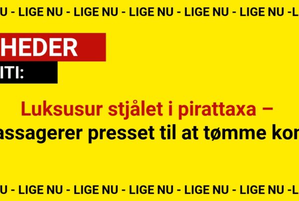Luksusur stjålet i pirattaxa – passagerer presset til at tømme konti