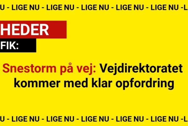 Snestorm på vej: Vejdirektoratet kommer med klar opfordring