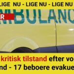 Mand i kritisk tilstand efter voldsom brand - 17 beboere evakueret