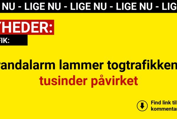 Brandalarm lammer togtrafikken – tusinder påvirket