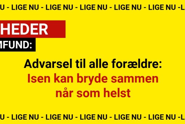 Advarsel til alle forældre: Isen kan bryde sammen når som helst