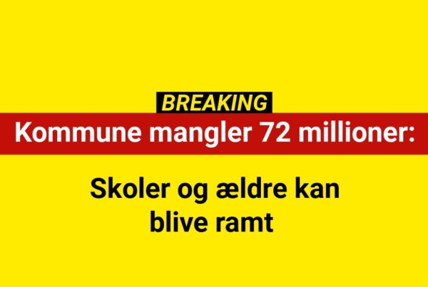 Kommune mangler 72 millioner: Skoler og ældre kan blive ramt