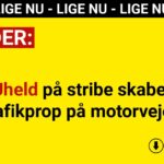 Uheld på stribe skaber trafikprop på motorvejen