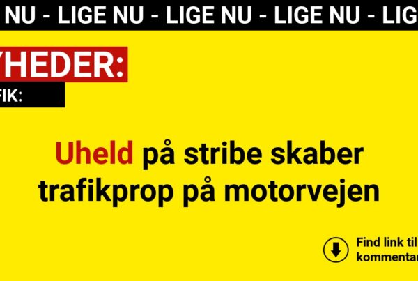 Uheld på stribe skaber trafikprop på motorvejen