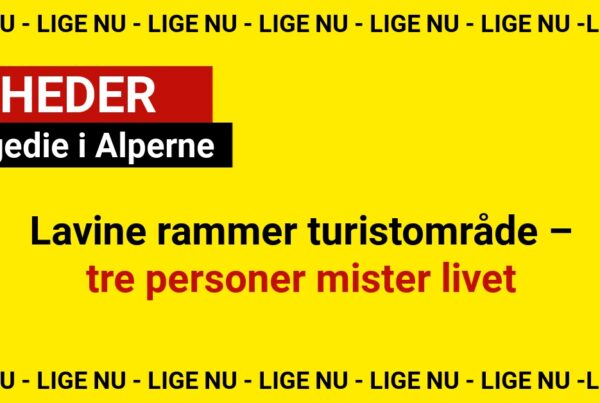 Lavine rammer turistområde – tre personer mister livet
