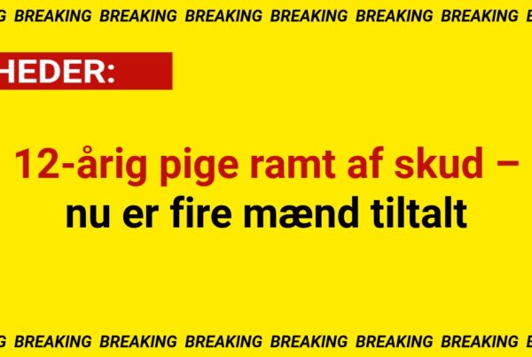12-årig pige ramt af skud – nu er fire mænd tiltalt