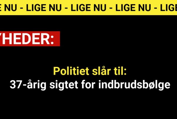 Politiet slår til: 37-årig sigtet for indbrudsbølge