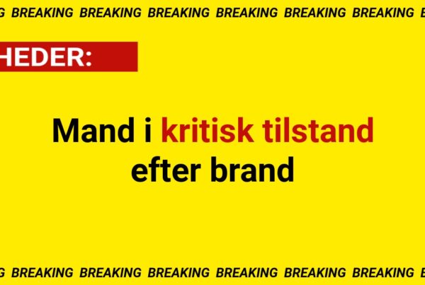 Mand i kritisk tilstand efter brand