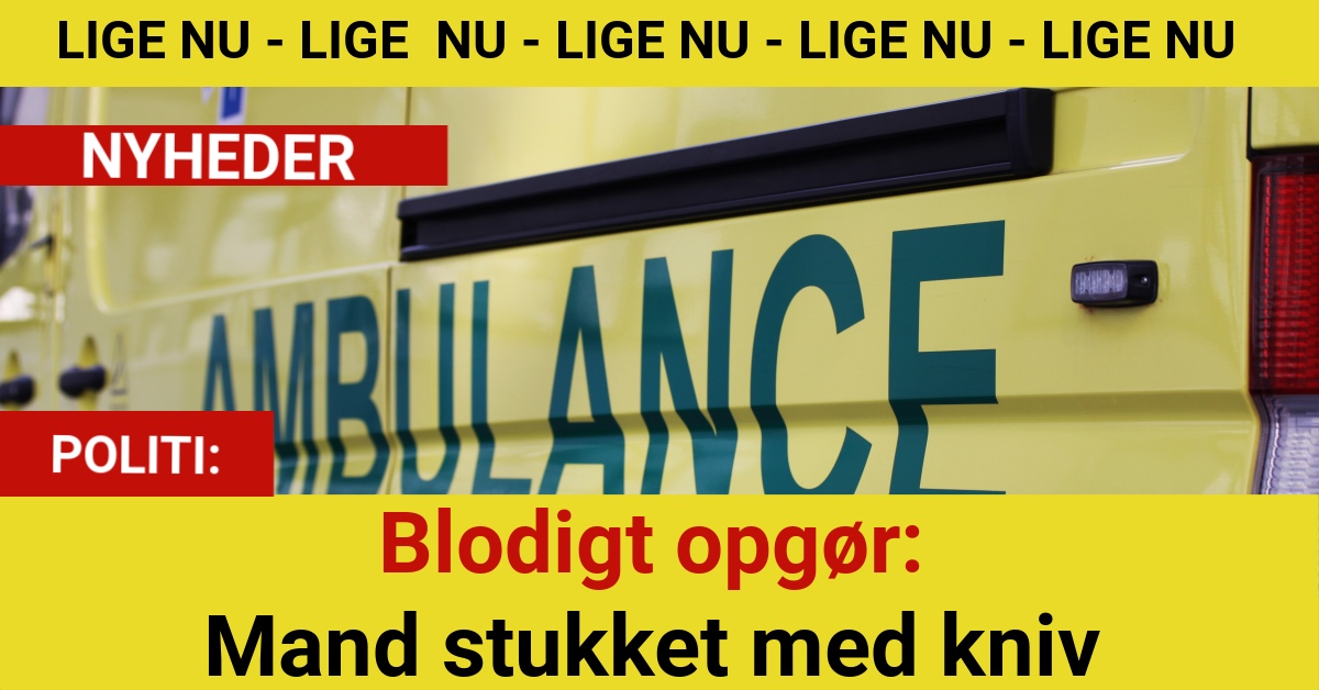 Blodigt opgør: Mand stukket med kniv