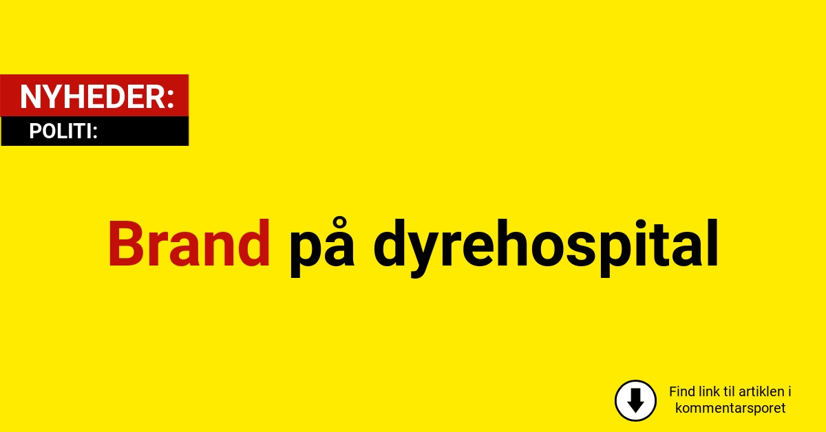 Brand på dyrehospital