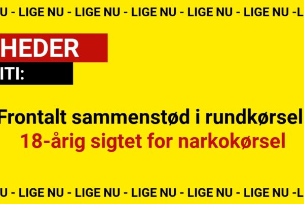 Frontalt sammenstød i rundkørsel: 18-årig sigtet for narkokørsel
