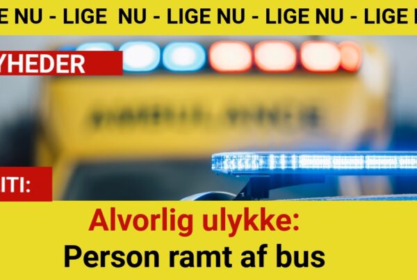 Alvorlig ulykke: Person ramt af bus