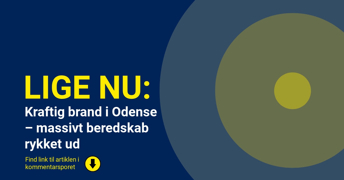 Kraftig brand i Odense – massivt beredskab rykket ud